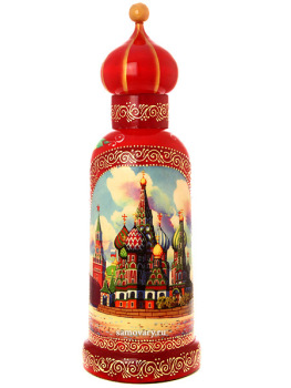 Матрешка-штоф "Москва Златоглавая на красном фоне", арт. 025