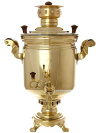 Угольный самовар 5 литров желтый "цилиндр" для нанесения гравировки или росписи логотипа, арт. 220522