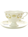 Чашка с блюдцем чайная форма "Наташа", рисунок "Фиона", Императорский фарфоровый завод