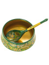 Набор для супа "Хохлома на зеленом фоне" 14 предметов