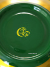Чайный сервиз с художественной росписью "Вербилки", зеленый на 6 персон